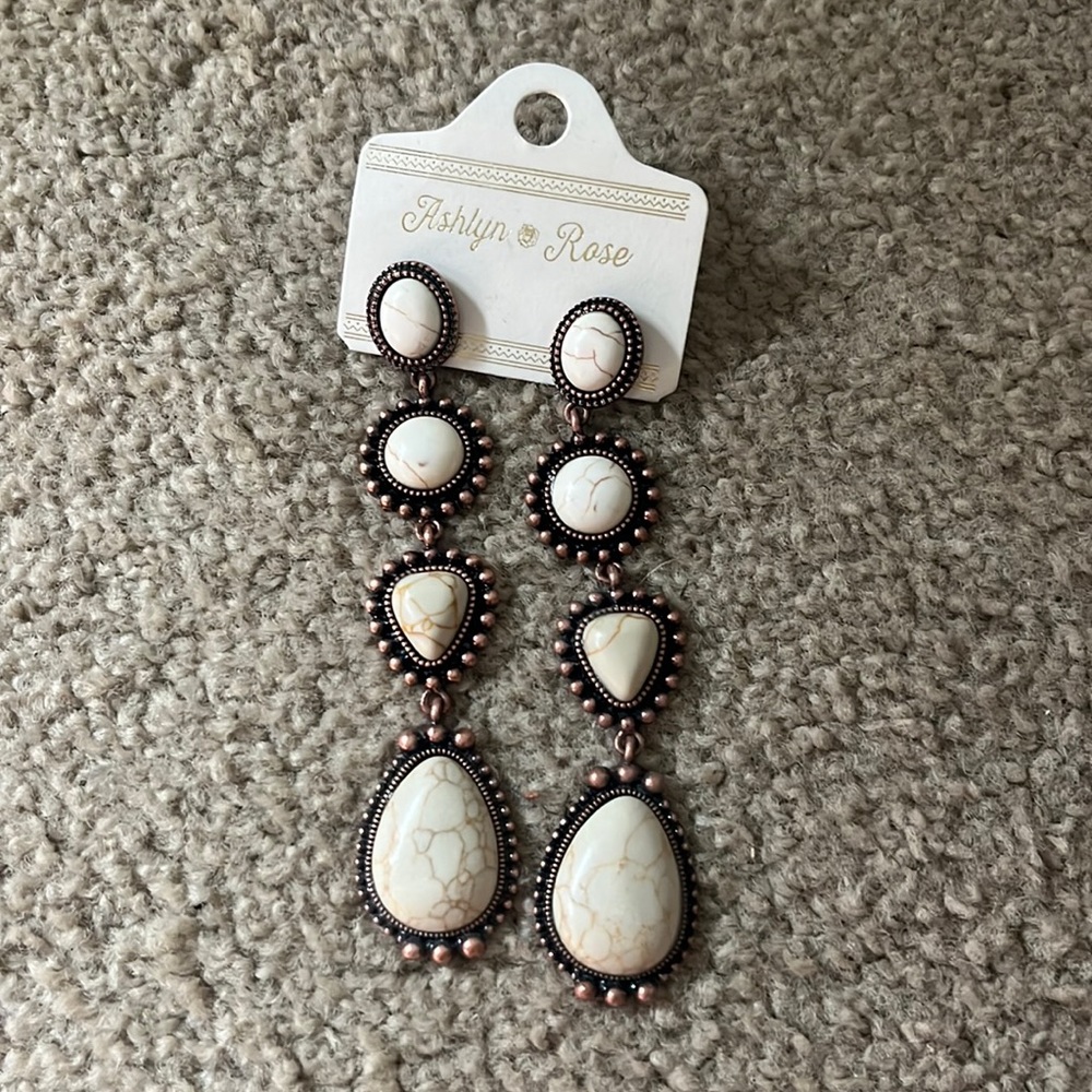 NWT 4 Drop Pierced Earrings by Ashlyn Rose!